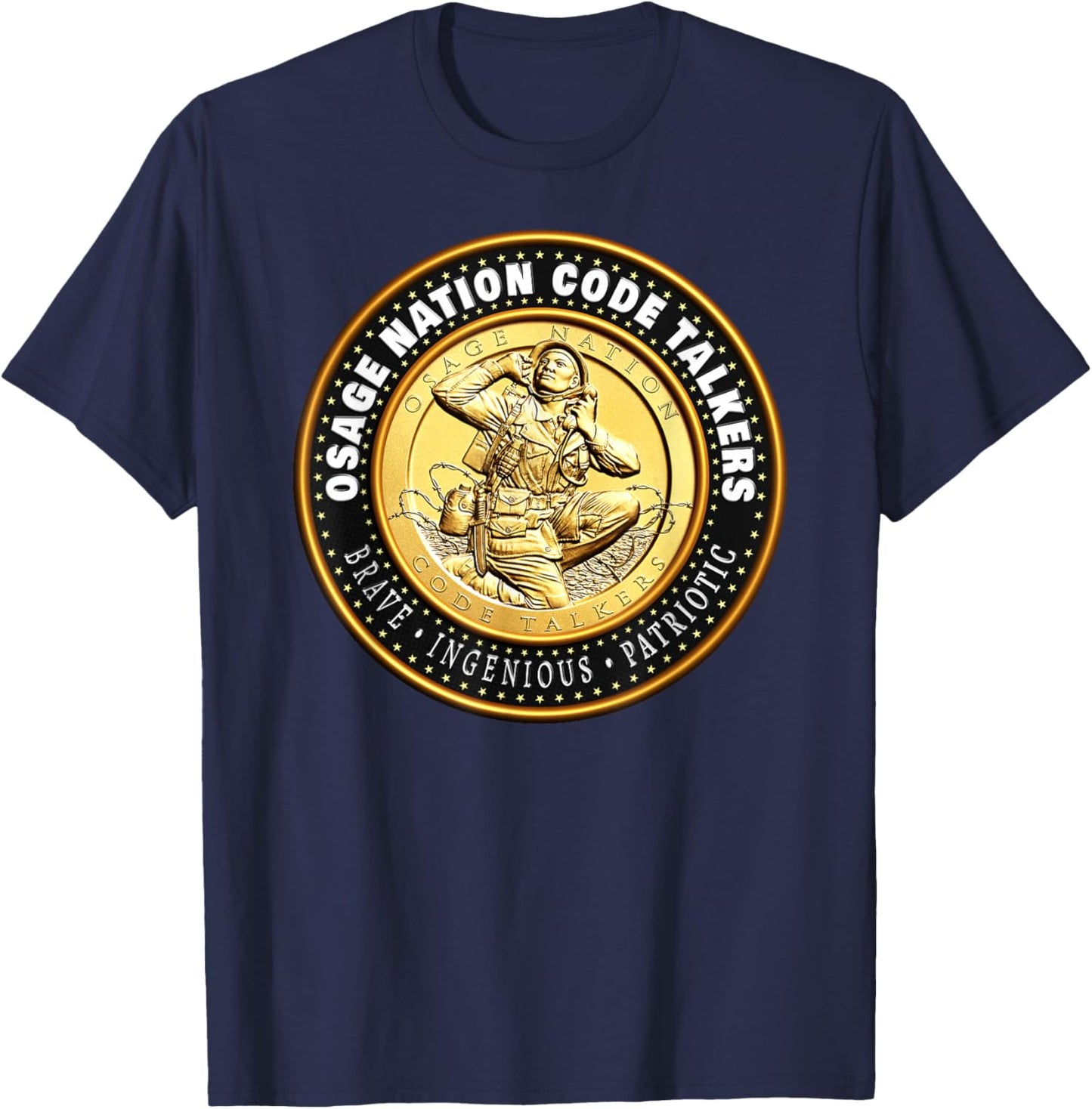 Commemorative Osage Nation Code Talkers for Heritage T-Shirt - T-Shirt | Navy
