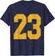 Number 23 Numbered Uniform Sports Team Jersey 23rd Birthday T-Shirt - T-Shirt | Navy