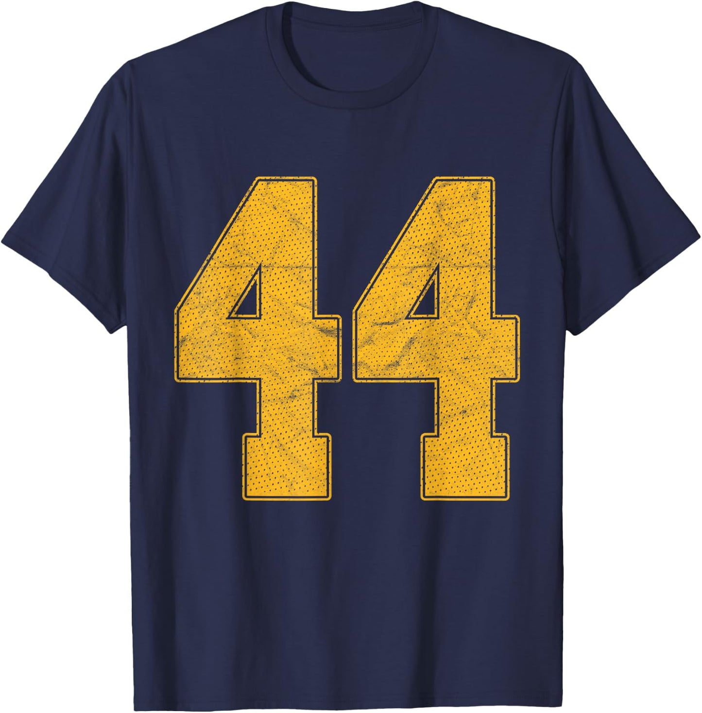 Number 44 Numbered Uniform Sports Team Jersey 44th Birthday T-Shirt - T-Shirt | Navy