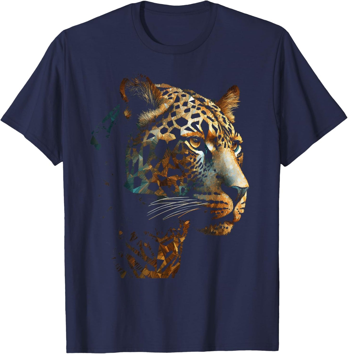 Leopard art - animal leopard T-Shirt - T-Shirt | Navy