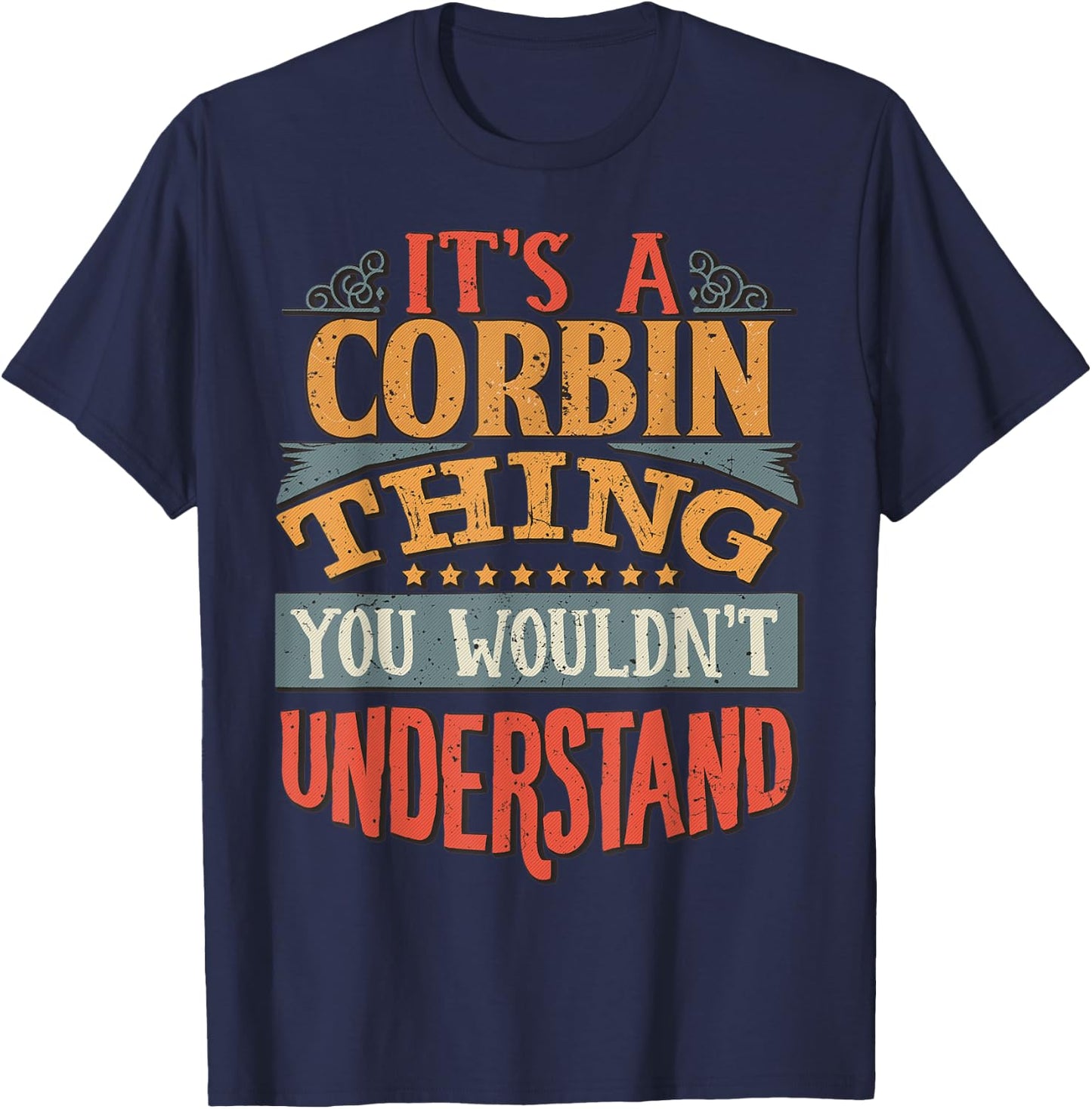 Corbin Name T-Shirt - T-Shirt | Navy