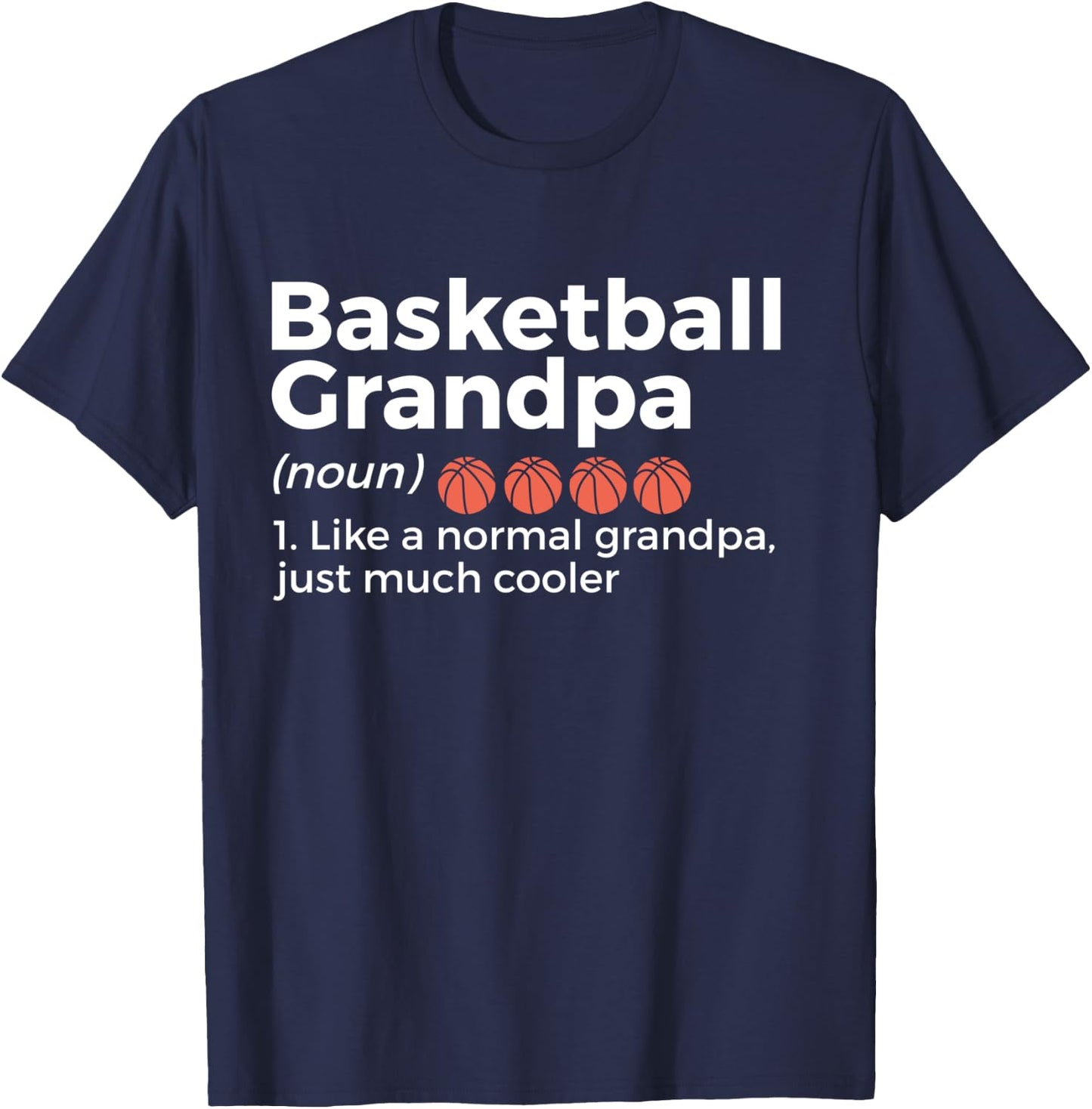 Basketball Grandpa Definition T-Shirt - T-Shirt | Navy