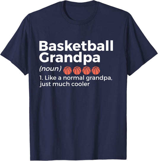 Basketball Grandpa Definition T-Shirt - T-Shirt | Navy