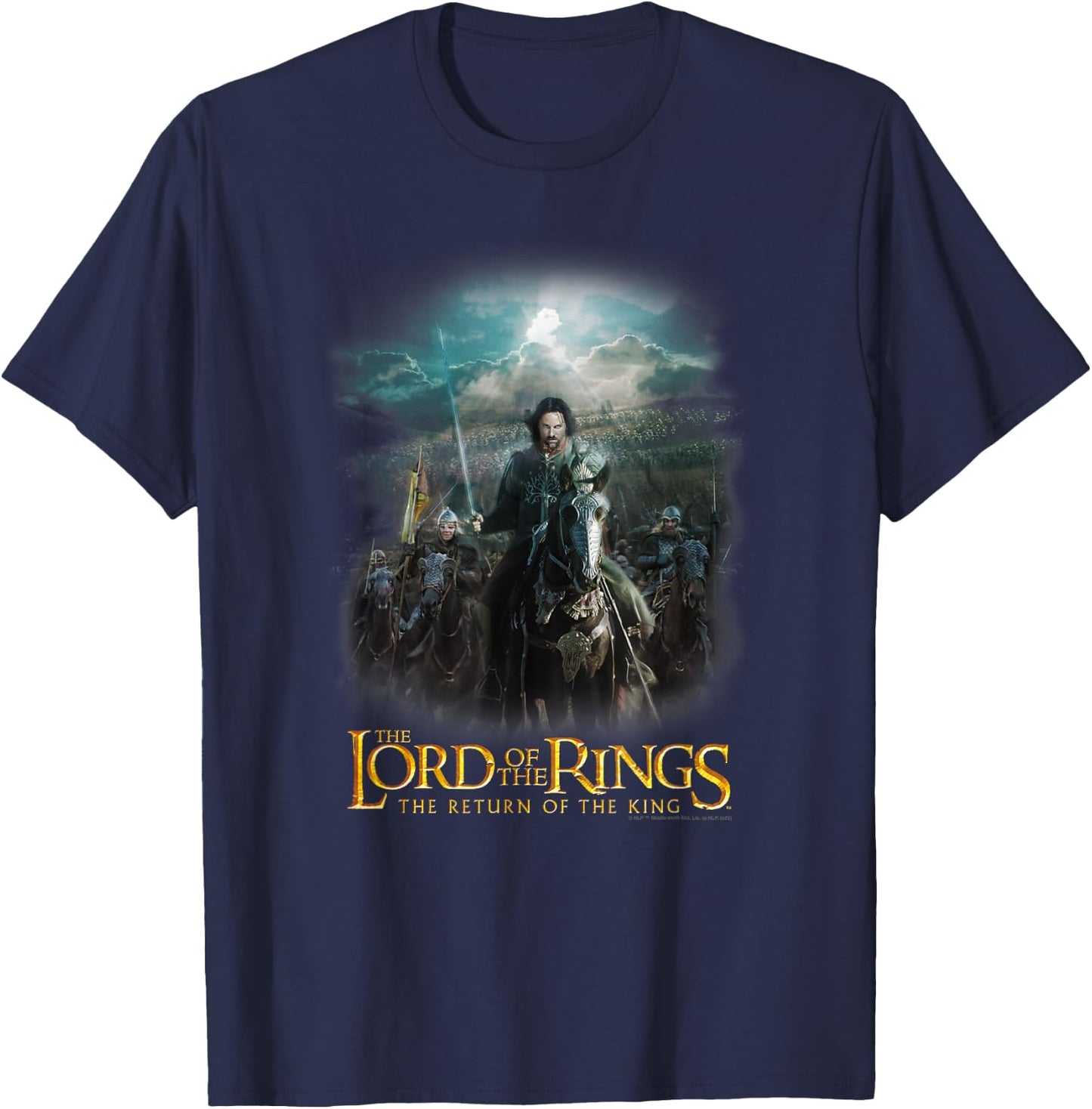 The Lord of the Rings The Return Of The King Epic Poster T-Shirt - T-Shirt | Navy
