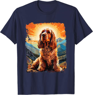 Dog Cocker Spaniel Men Women Kids T-Shirt - T-Shirt | Navy