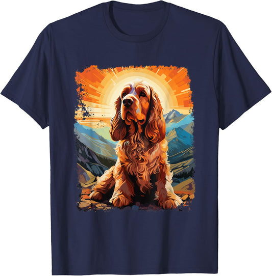 Dog Cocker Spaniel Men Women Kids T-Shirt - T-Shirt | Navy