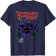 Thin Lizzy – Black Rose On Purple T-Shirt - T-Shirt | Navy