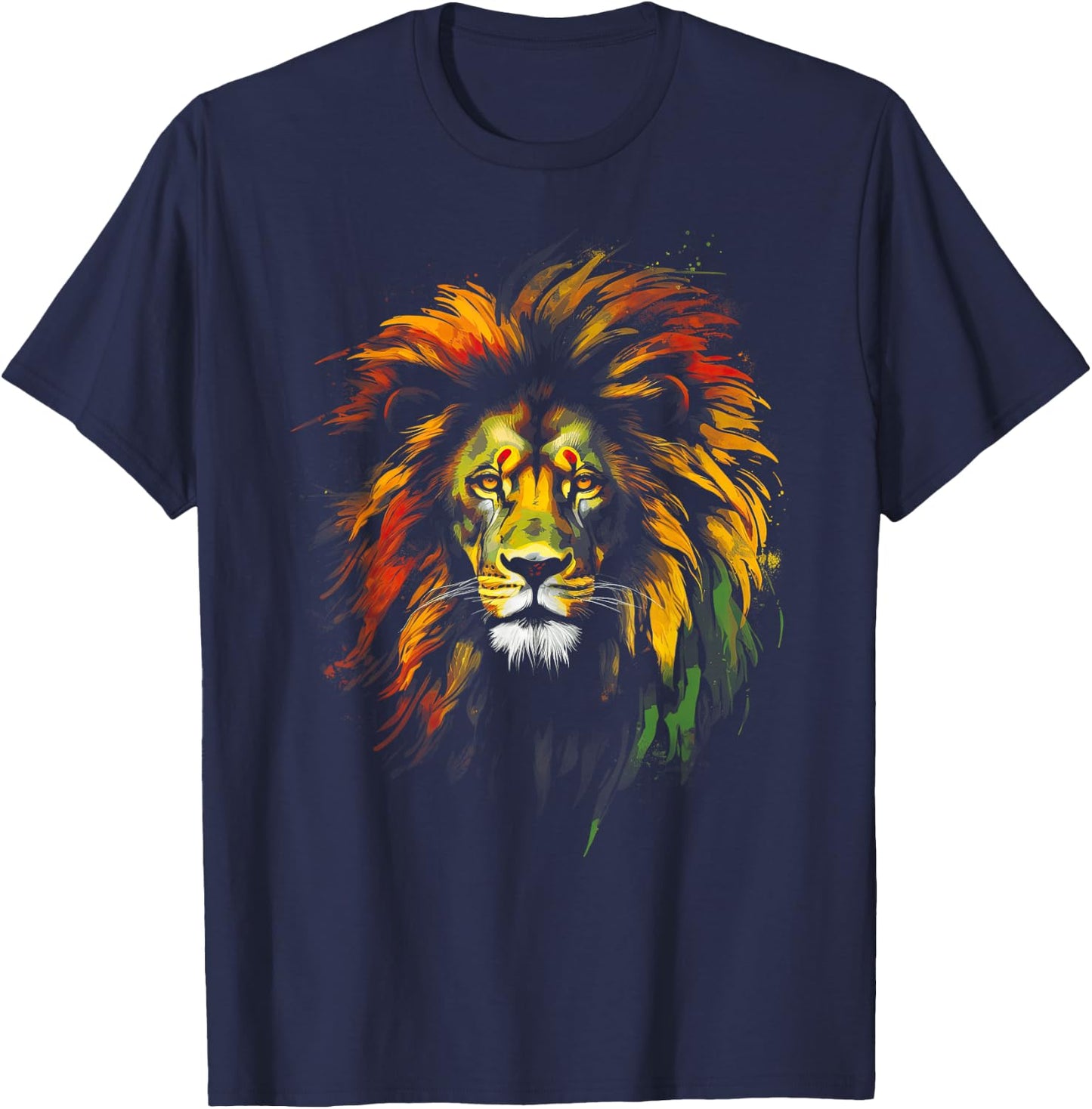 Jamaica Lion Dread locks T-Shirt - T-Shirt | Navy