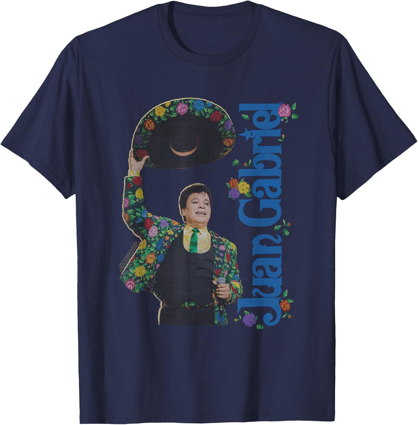 Popfunk Juan Gabriel Hats Off Mexican Themed T-Shirt - T-Shirt | Navy