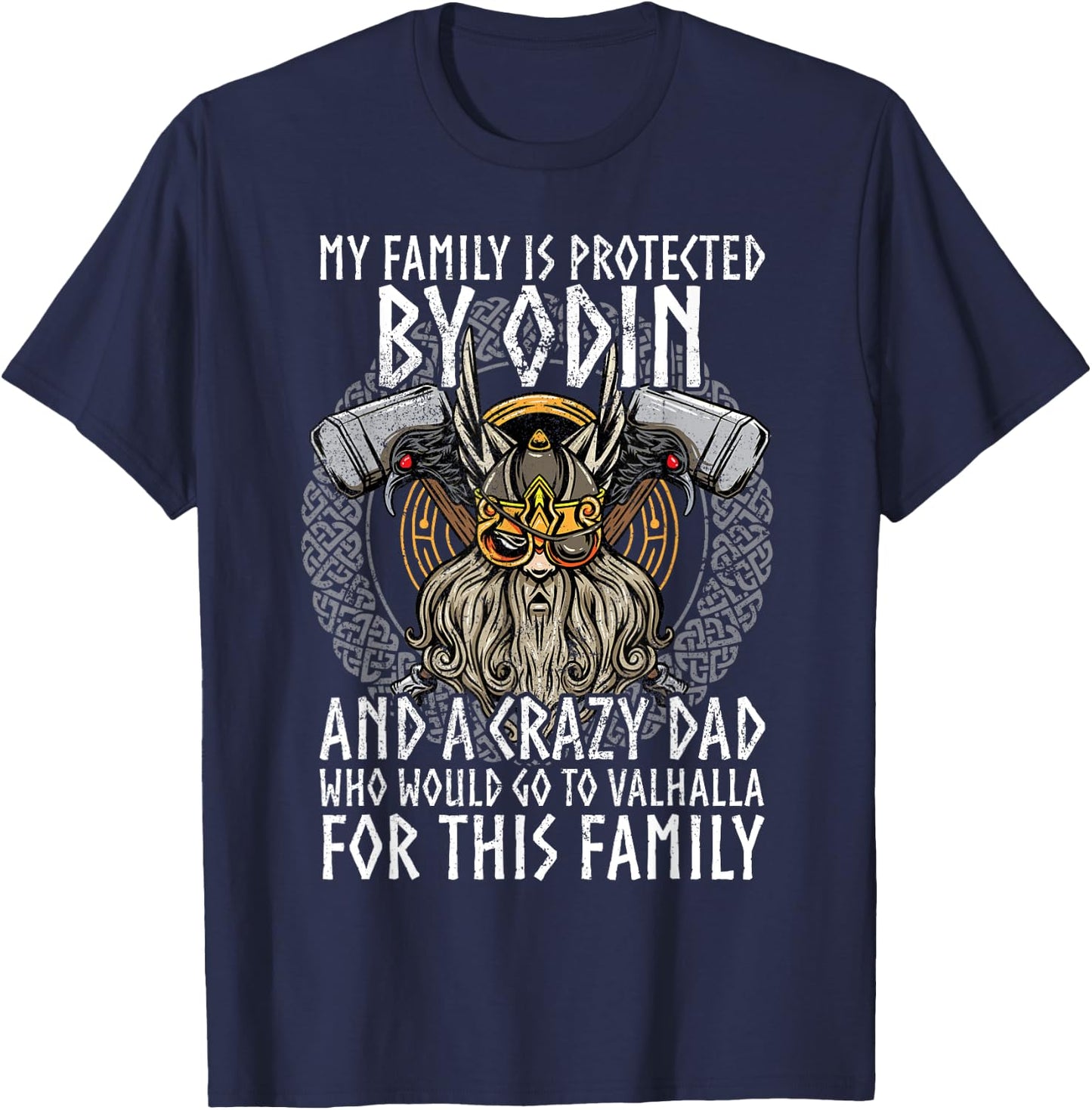 Viking Norse Mythology Husband Viking Dad T-Shirt - T-Shirt | Navy