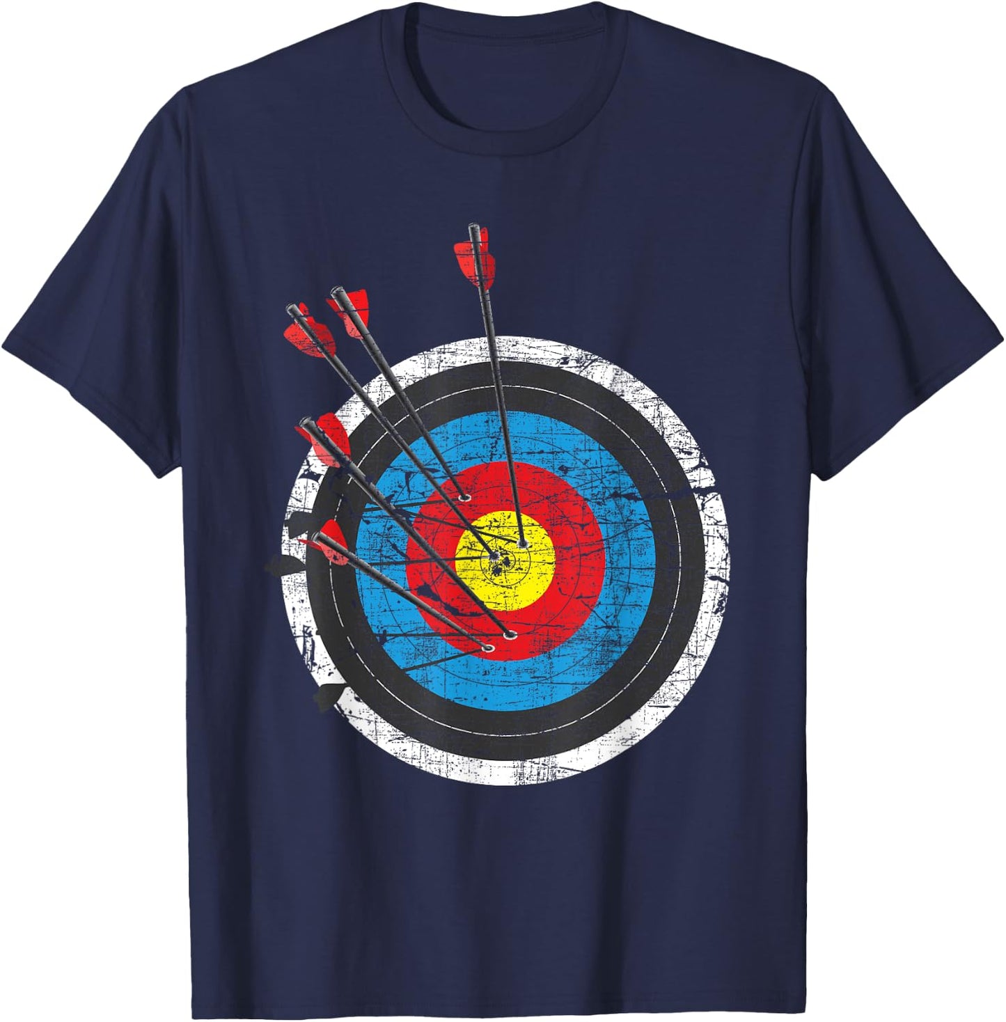 Archery Target - Archer Bowman Bow Hunting Bowhunter T-Shirt - T-Shirt | Navy