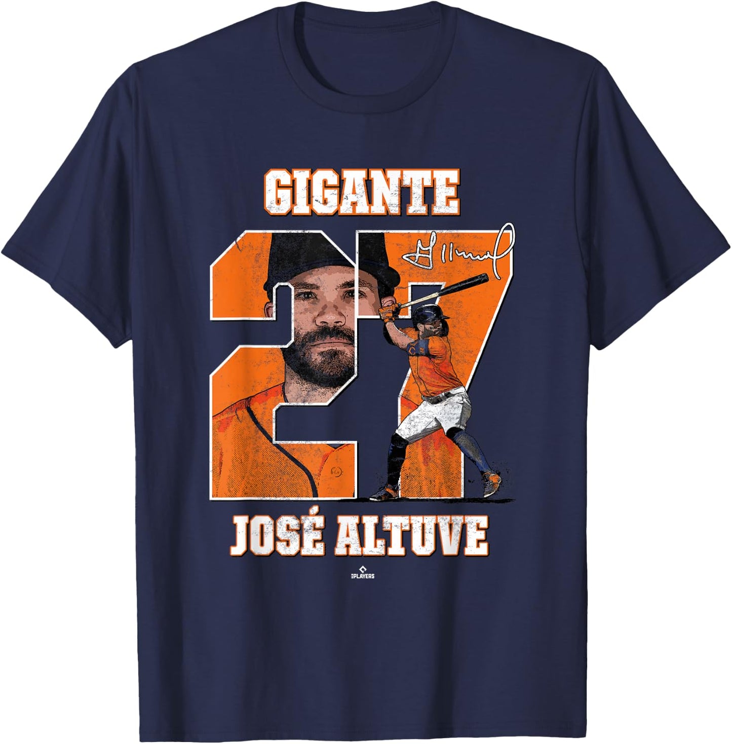 El Pequeno Gigante Jose Altuve Jose Altuve Houston MLBPA T-Shirt - T-Shirt | Navy