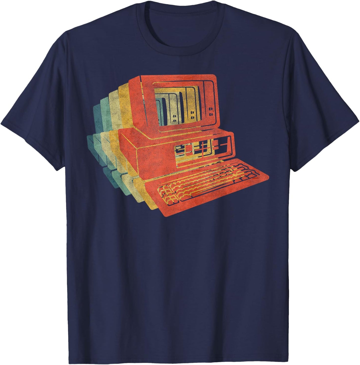 Computer Retro T-Shirt - T-Shirt | Navy