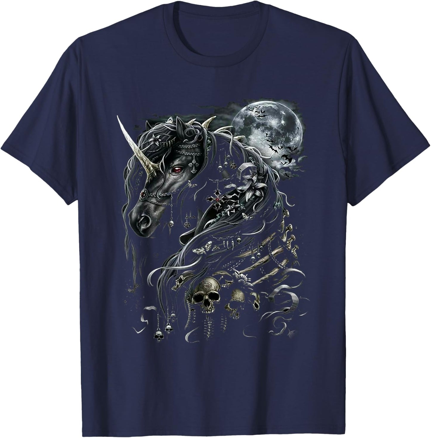 Gothic Unicorn T-Shirt - T-Shirt | Navy