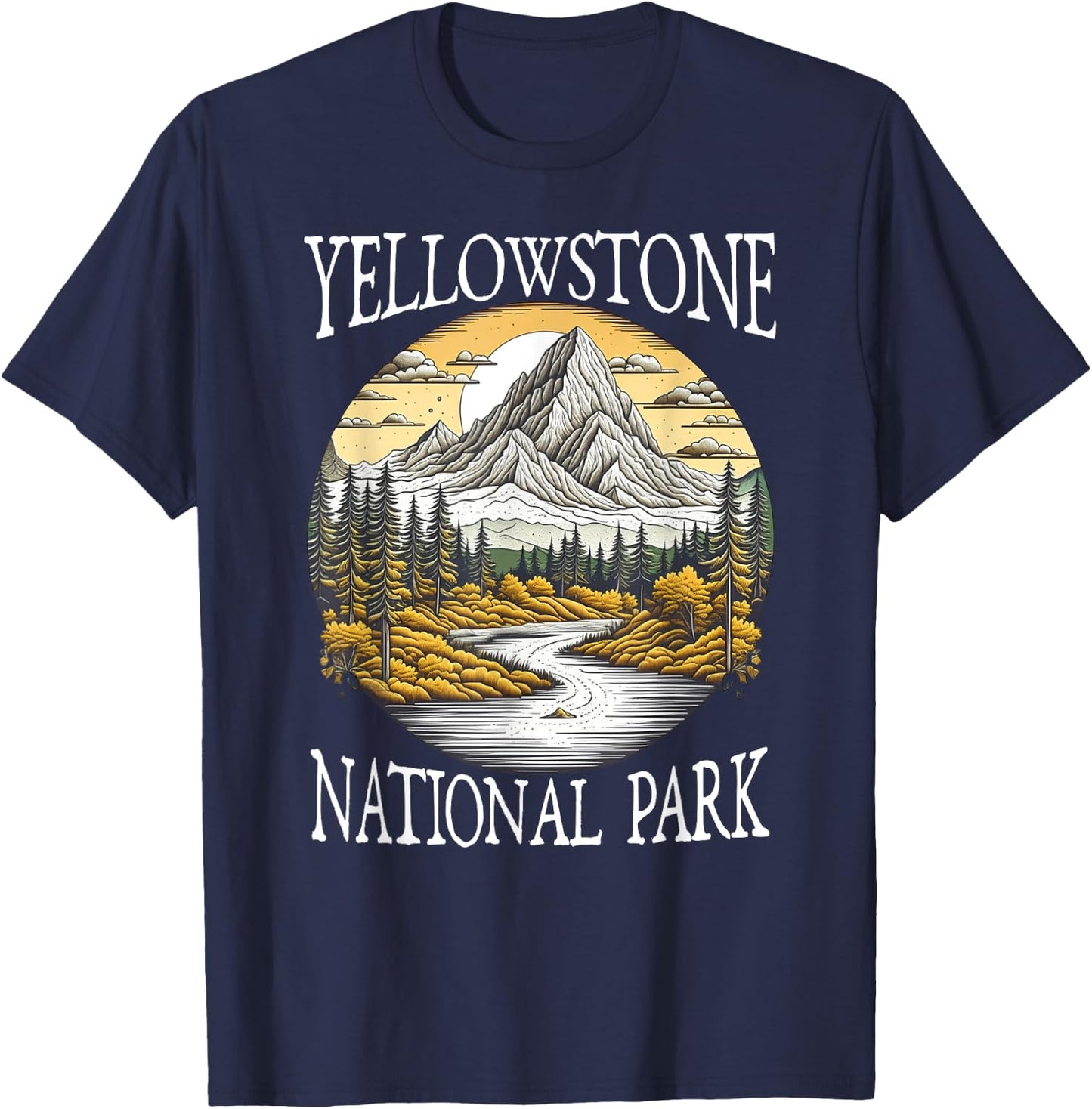 Yellowstone National Park T-Shirt - T-Shirt | Navy
