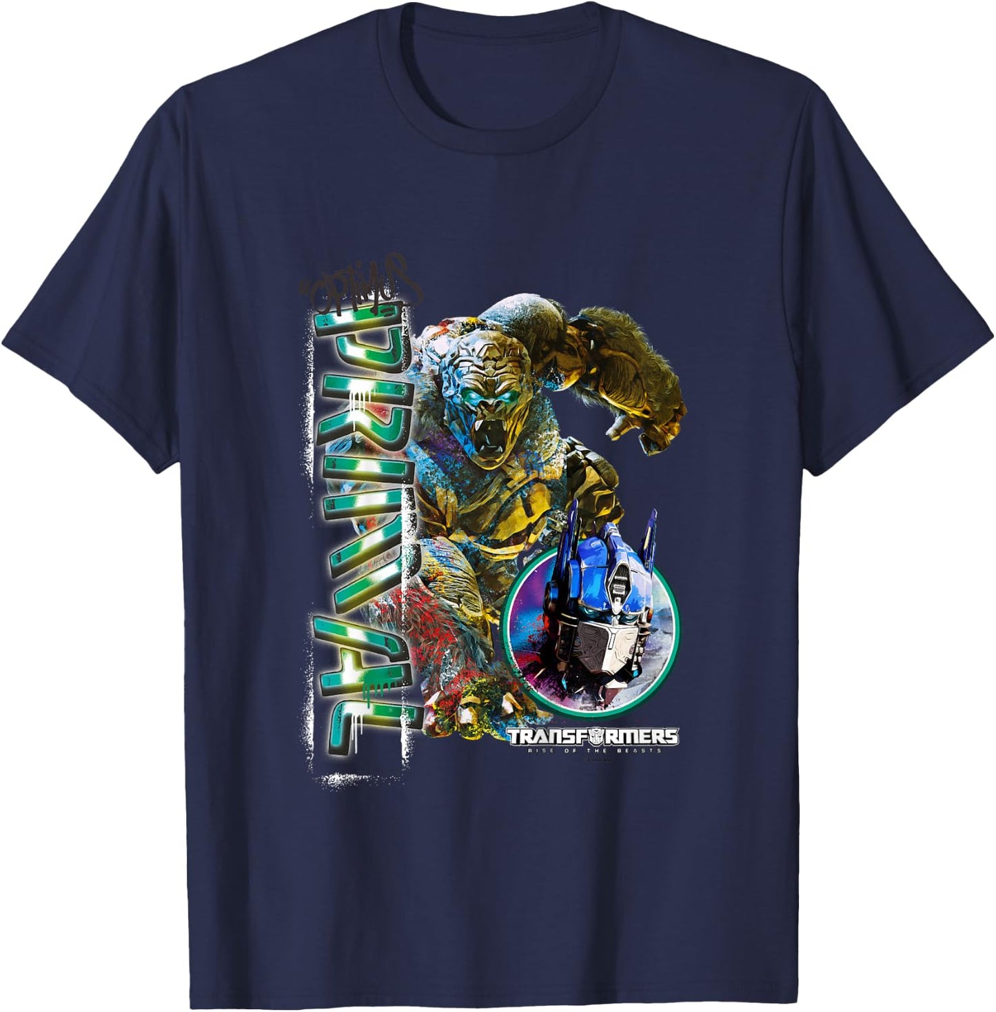 Kids Transformers: Rise of the Beasts Optimus Primal Urban Style T-Shirt - T-Shirt | Navy
