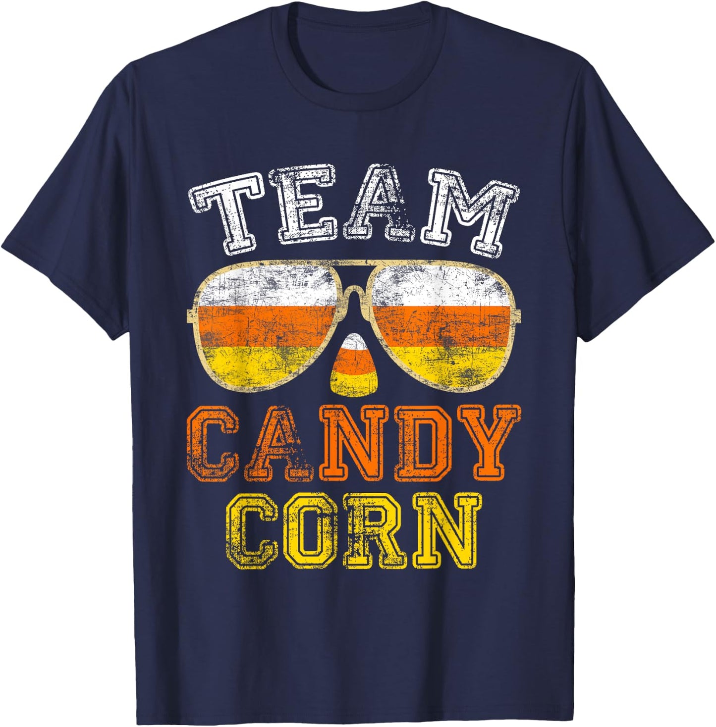 Team Candy Corn Funny Halloween T-Shirt - T-Shirt | Navy