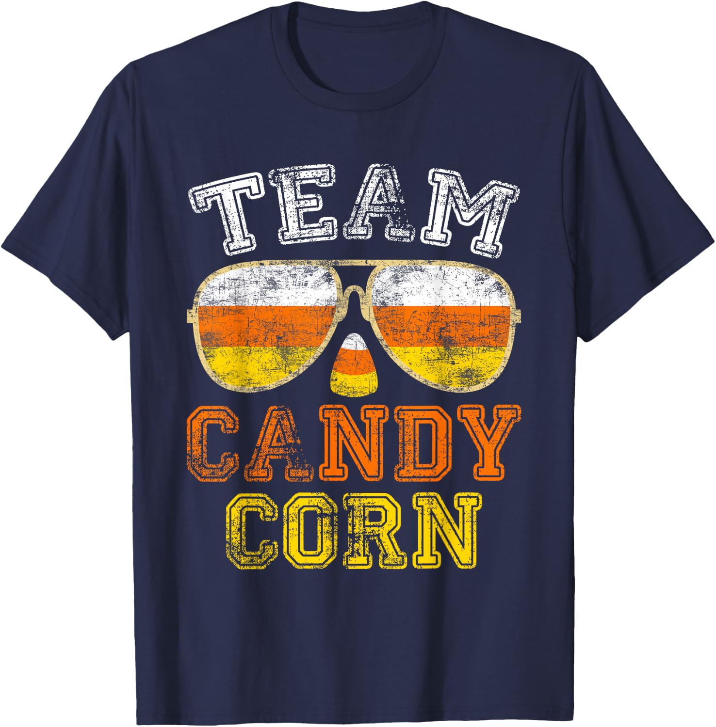 Team Candy Corn Funny Halloween T-Shirt - T-Shirt | Navy