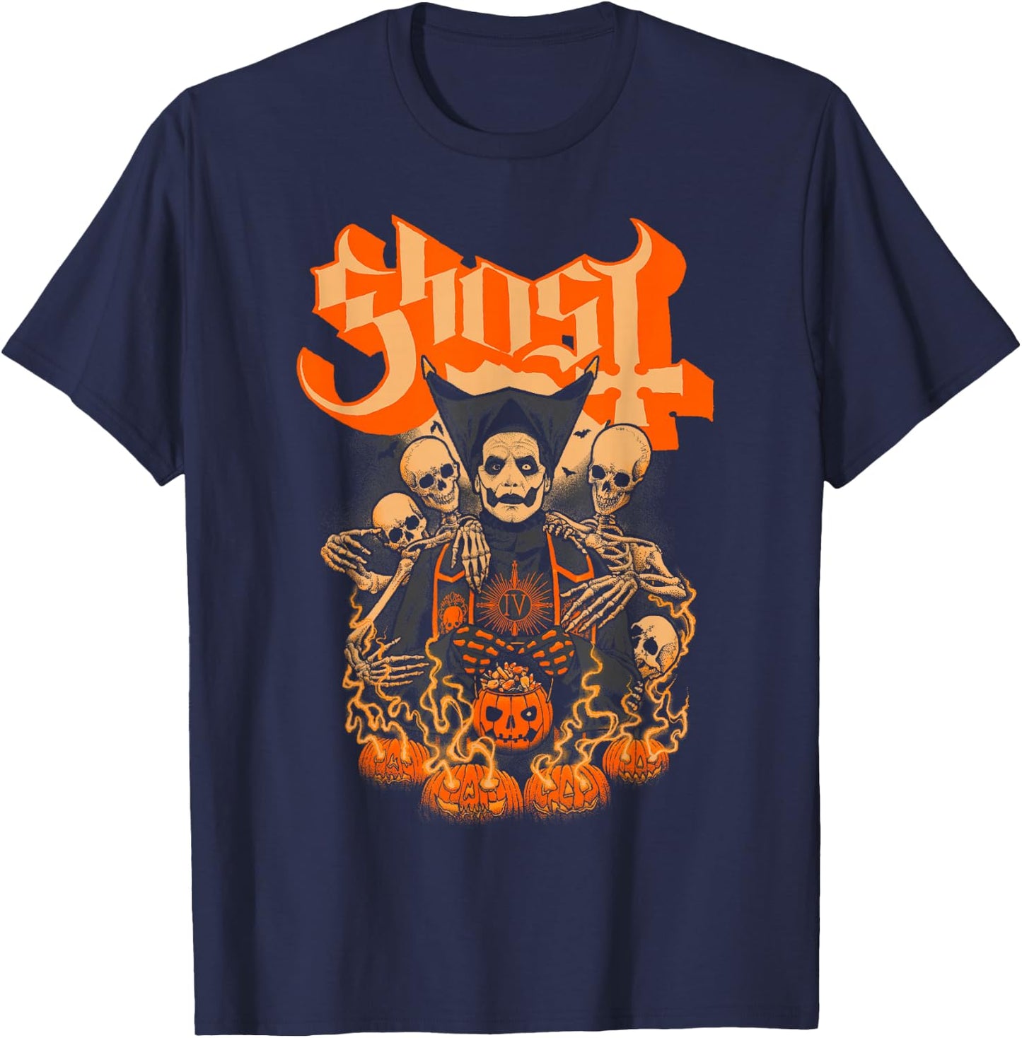 Ghost - Great Pumpkin Halloween T-Shirt - T-Shirt | Navy