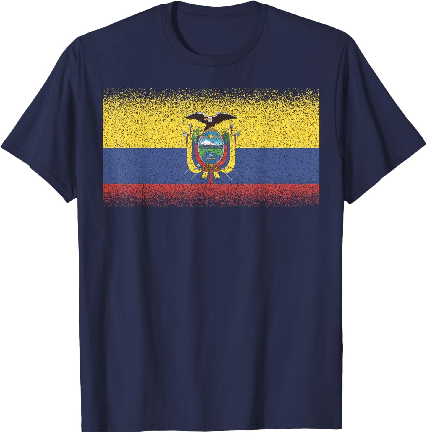 National Flag of Ecuador souvenir gift women T-Shirt - T-Shirt | Navy