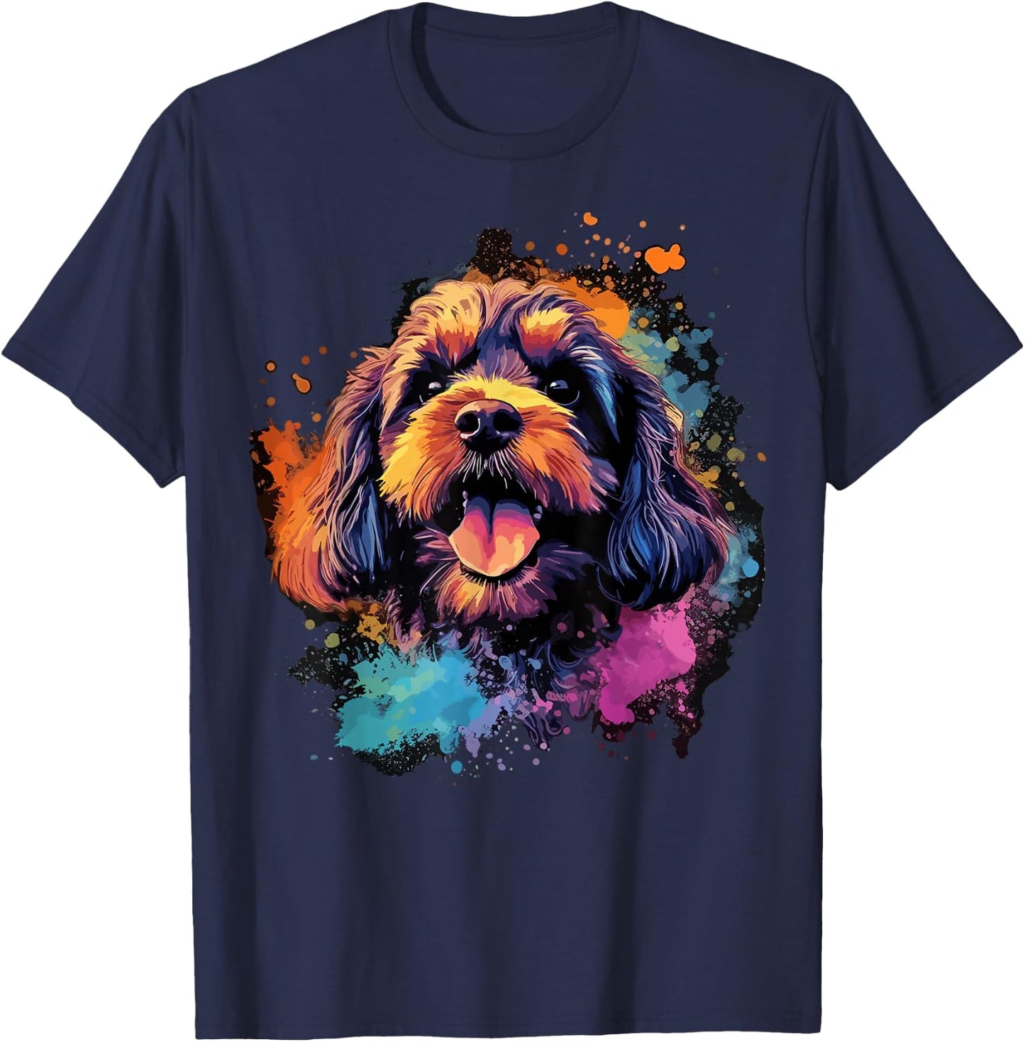 Cavapoo Dog Women T-Shirt - T-Shirt | Navy