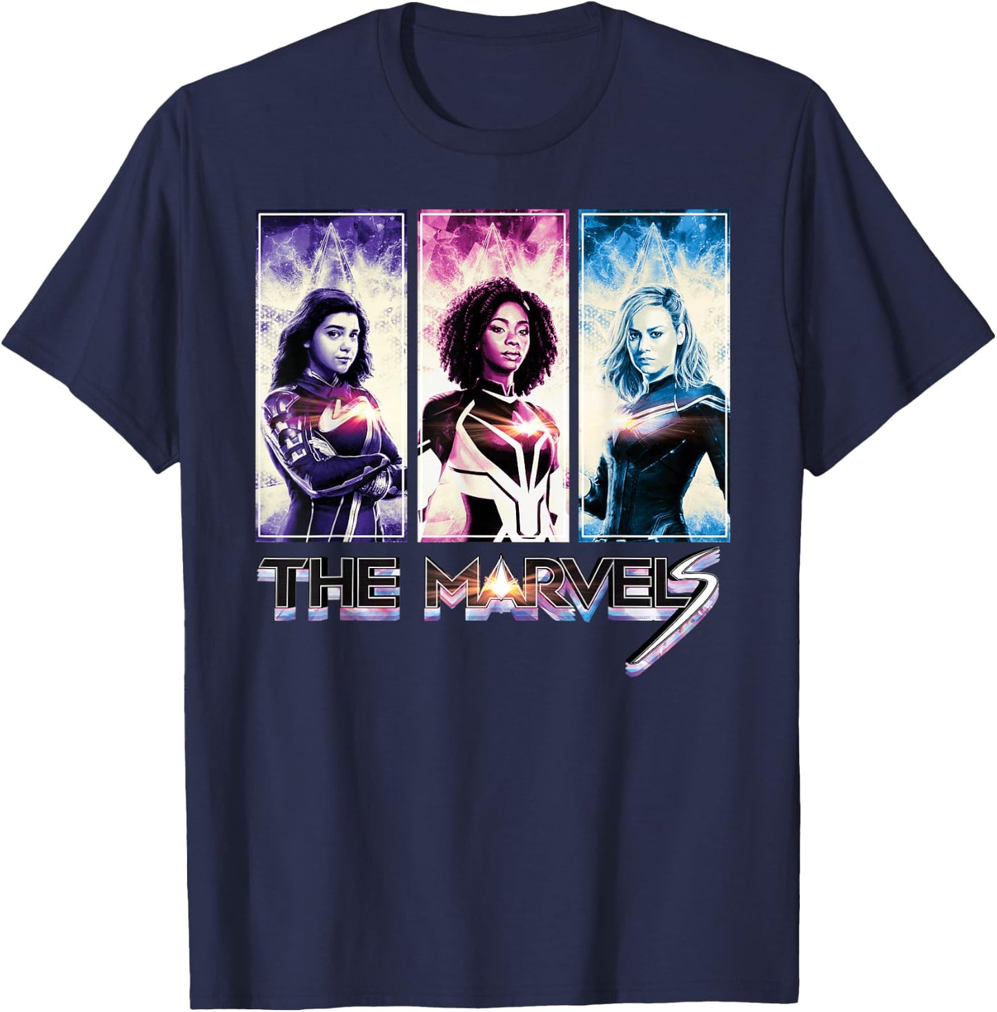 Marvel Studios The Marvels Ms. Marvel Photon Captain Marvel T-Shirt - T-Shirt | Navy