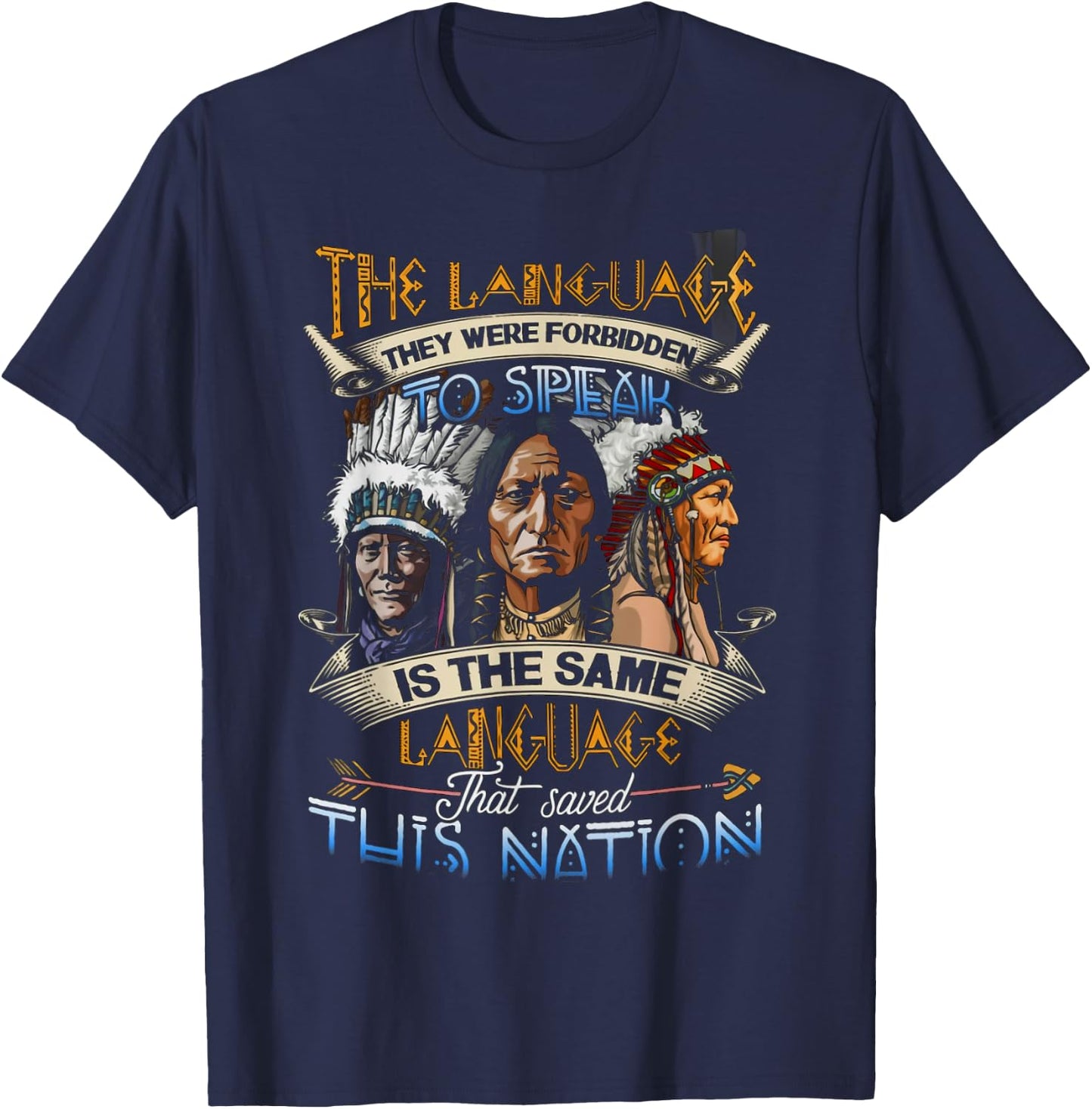 The Same Language That Saved This Nation T-Shirt - T-Shirt | Navy