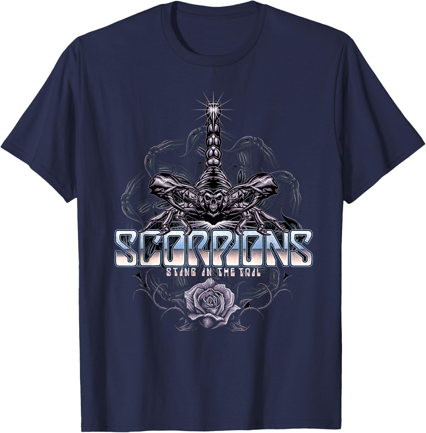 Official Scorpions Sting in The Tail T-Shirt - T-Shirt | Navy