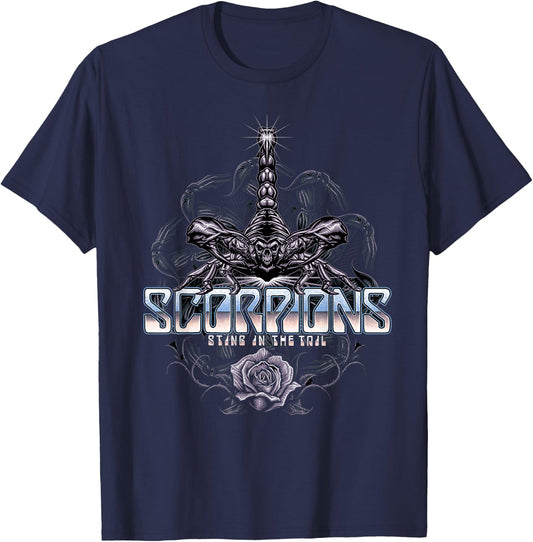 Official Scorpions Sting in The Tail T-Shirt - T-Shirt | Navy