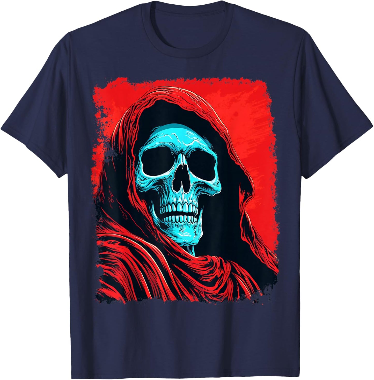 Death Grim Reaper Red T-Shirt - T-Shirt | Navy