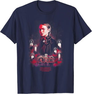 Stranger Things Max Portrait Creel House Horror Poster T-Shirt - T-Shirt | Navy