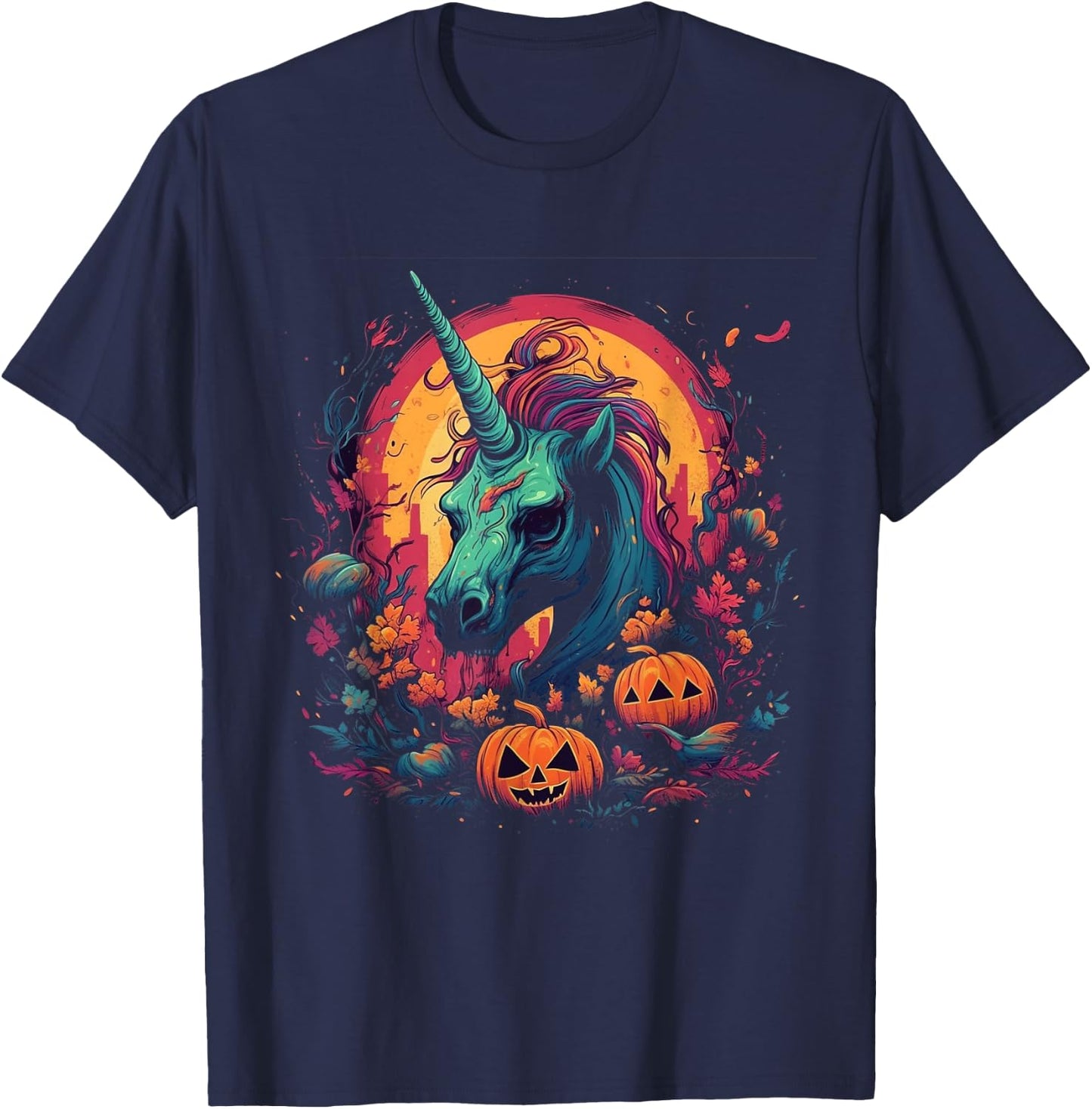 Zombie Unicorn Halloween Costume Magical Women Girls T-Shirt - T-Shirt | Navy