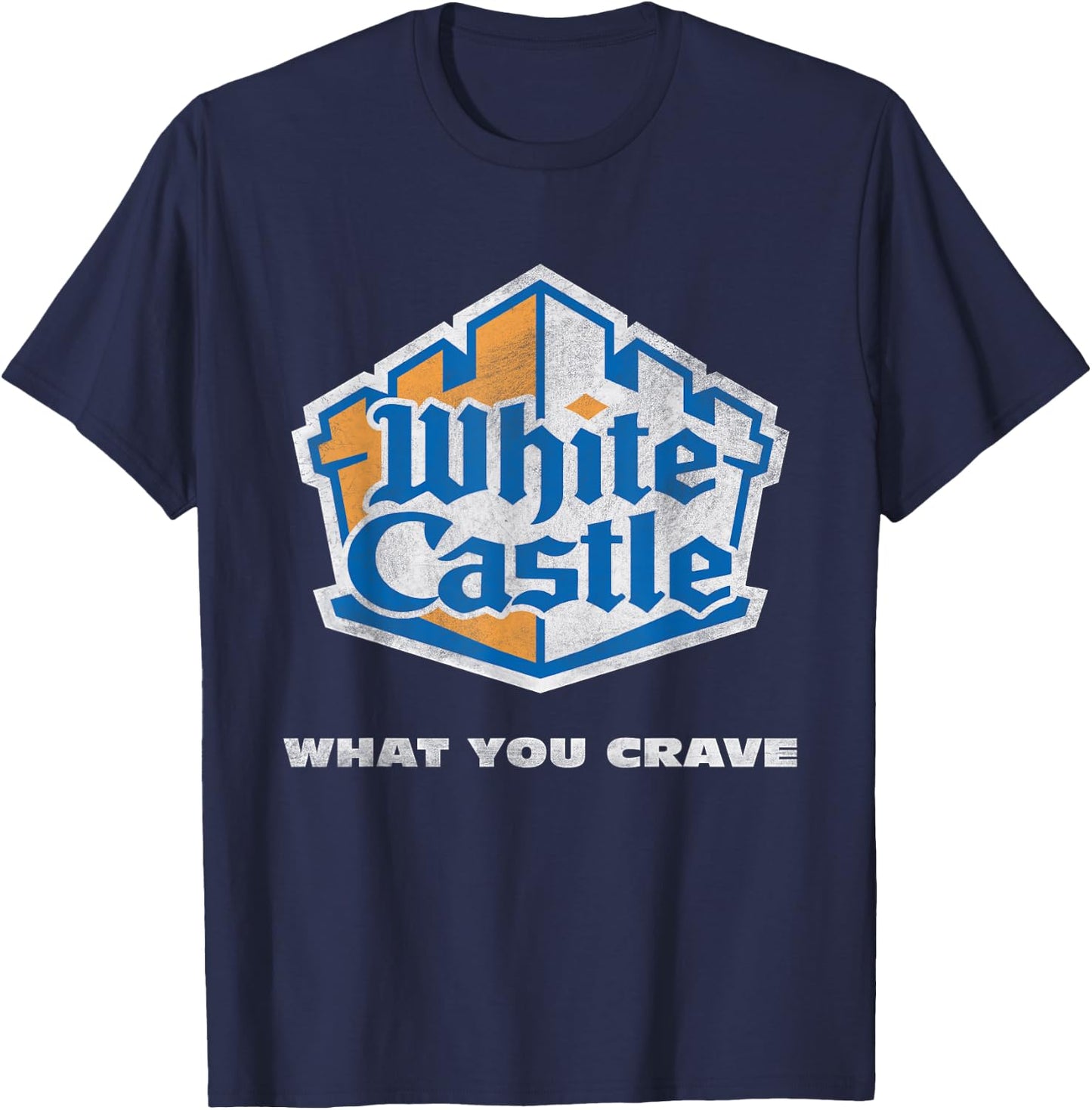 White Castle Distressed Logo T-Shirt - T-Shirt | Navy