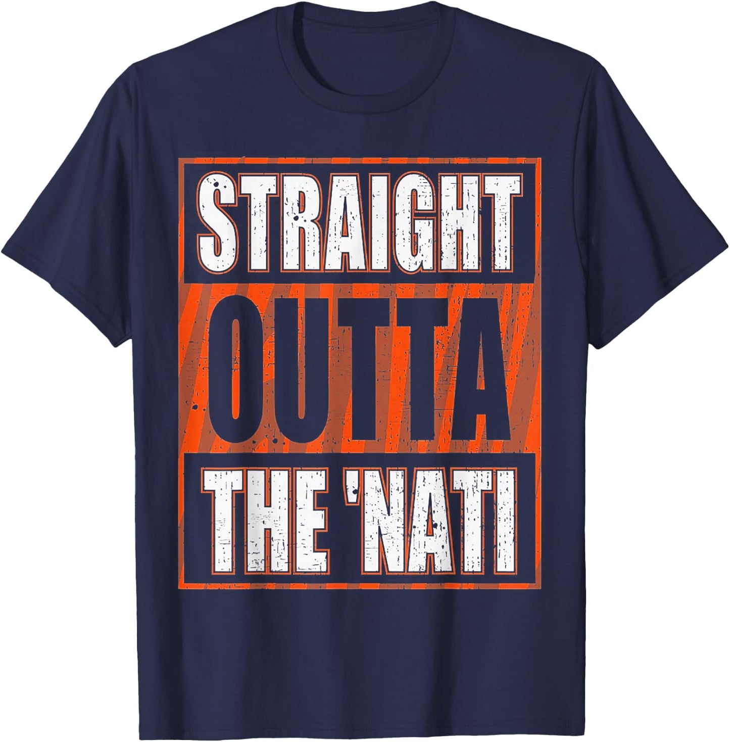 Straight Outta The 'Nati T-Shirt - T-Shirt | Navy