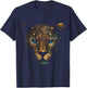 Leopard Artwork Fantasy - Art Animal Leopard T-Shirt - T-Shirt | Navy