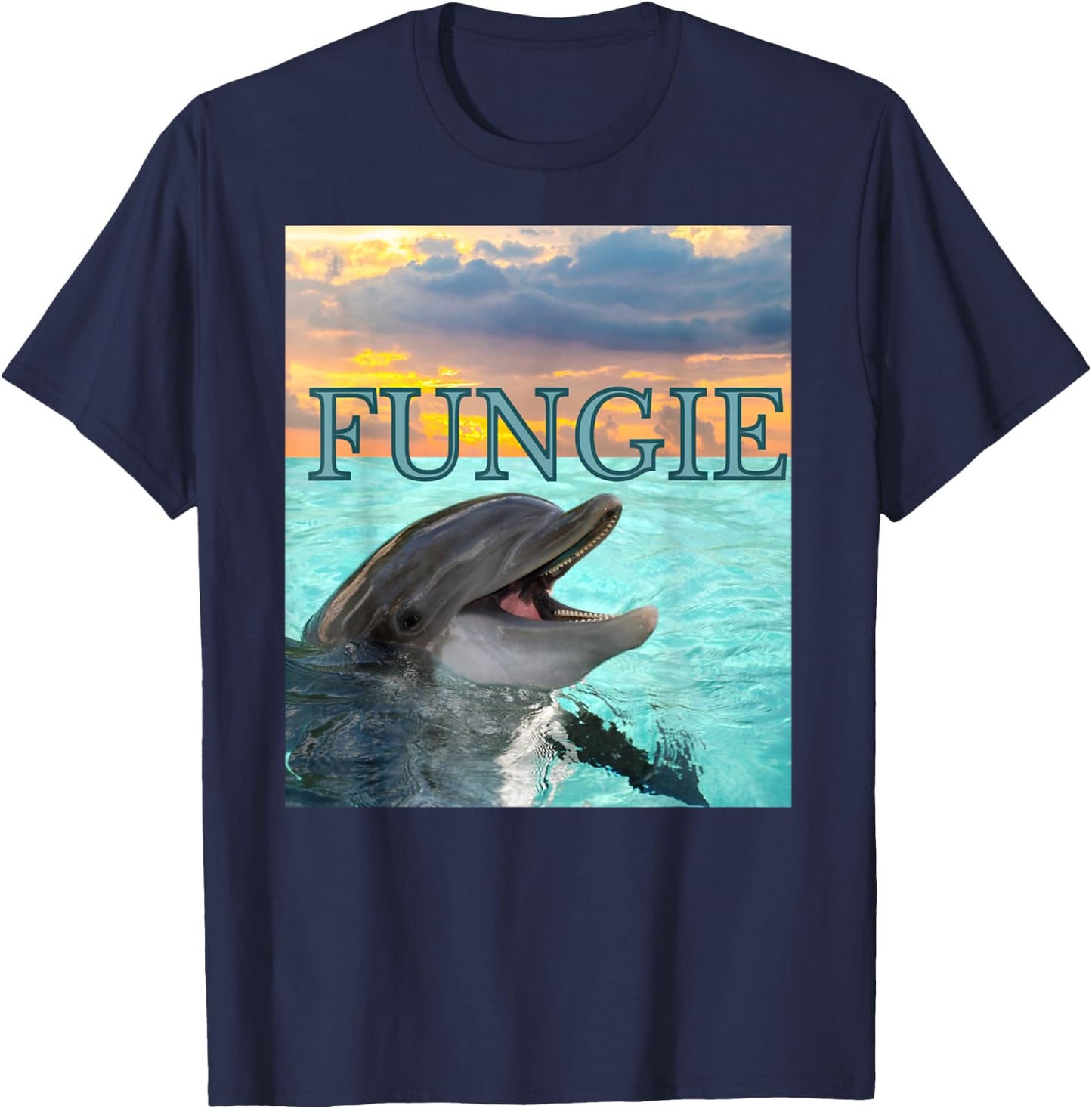 Fungie the Dolphin -The Symbol of Ireland's Hope Joy Freedom T-Shirt - T-Shirt | Navy
