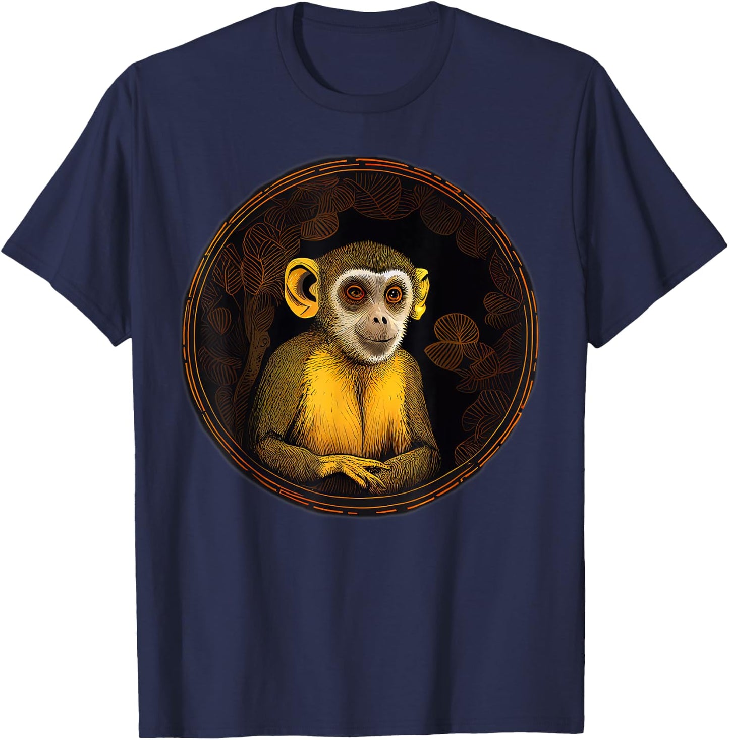 Squirrel Monkey Animal Lover Wildlife Squirrel Monkeys T-Shirt - T-Shirt | Navy