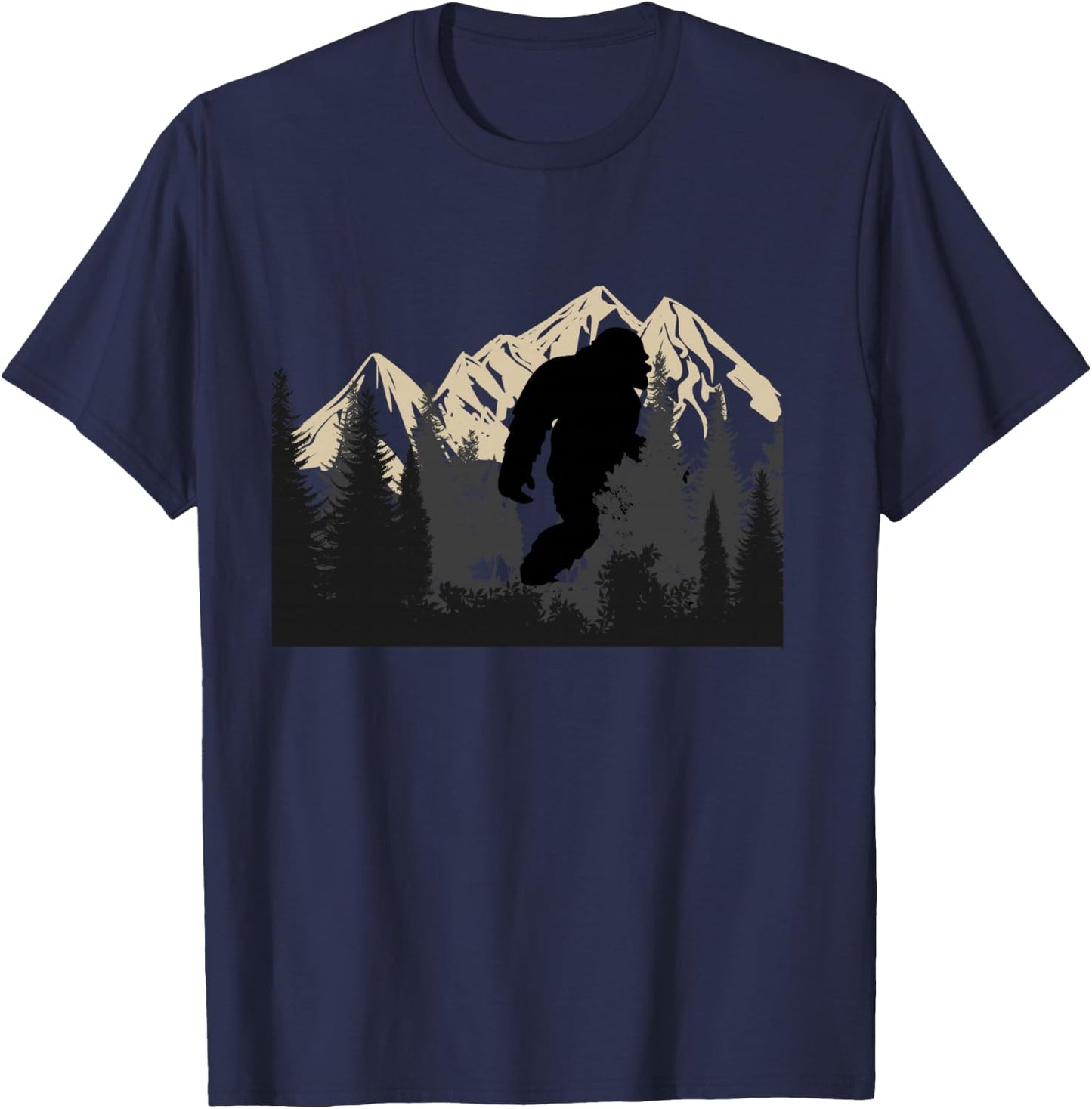 Bigfoot Sasquatch Design Women and Men Trip Hiking lovers T-Shirt - T-Shirt | Navy