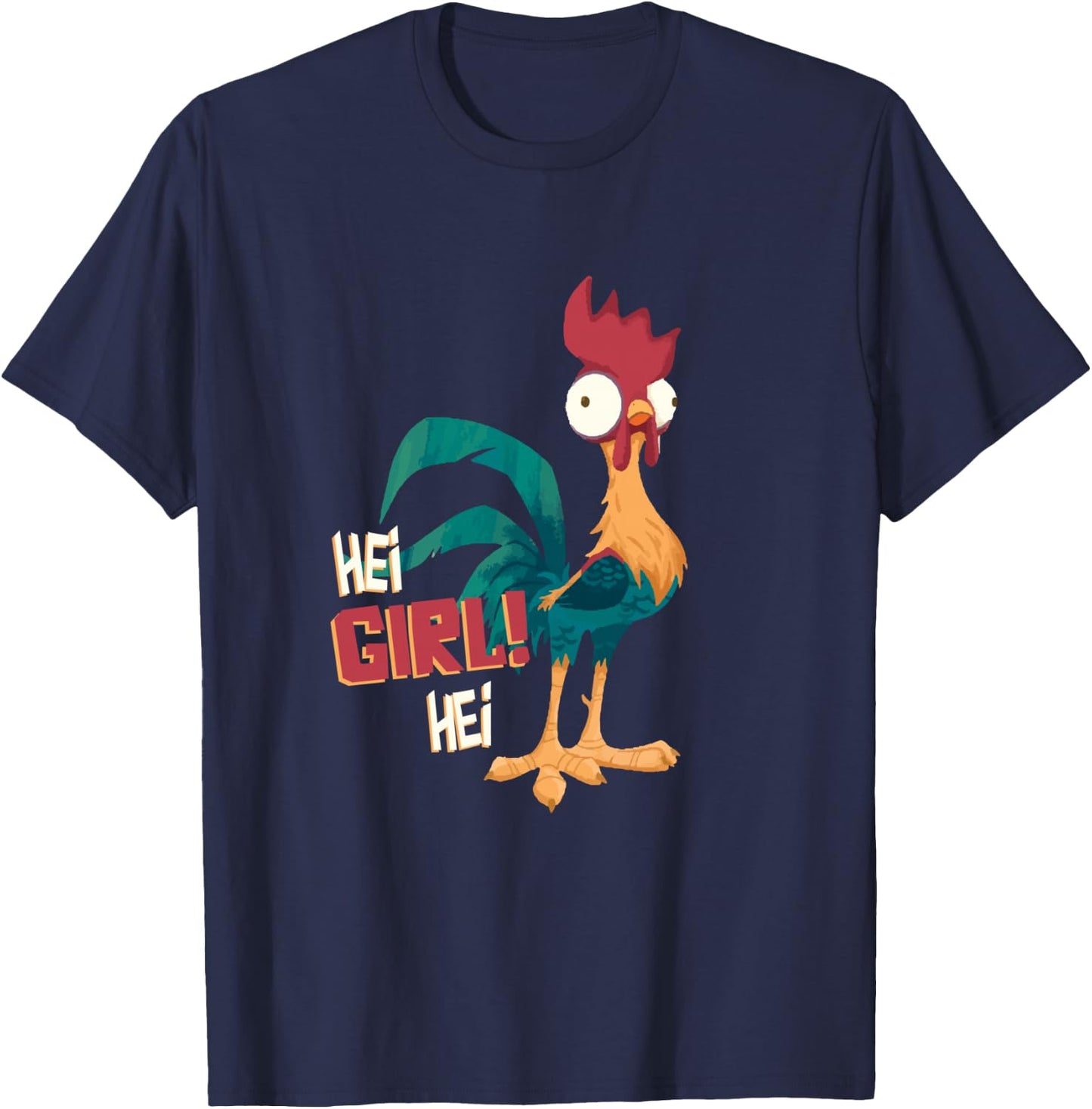 Disney Moana Hei Hei Chicken Hei Girl Hei T-Shirt - T-Shirt | Navy