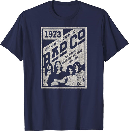 Bad Company - Bad Co Poster T-Shirt - T-Shirt | Navy