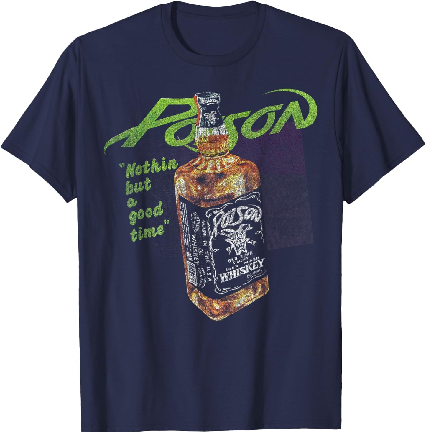 Poison - Nothin But A Good Time T-Shirt - T-Shirt | Navy