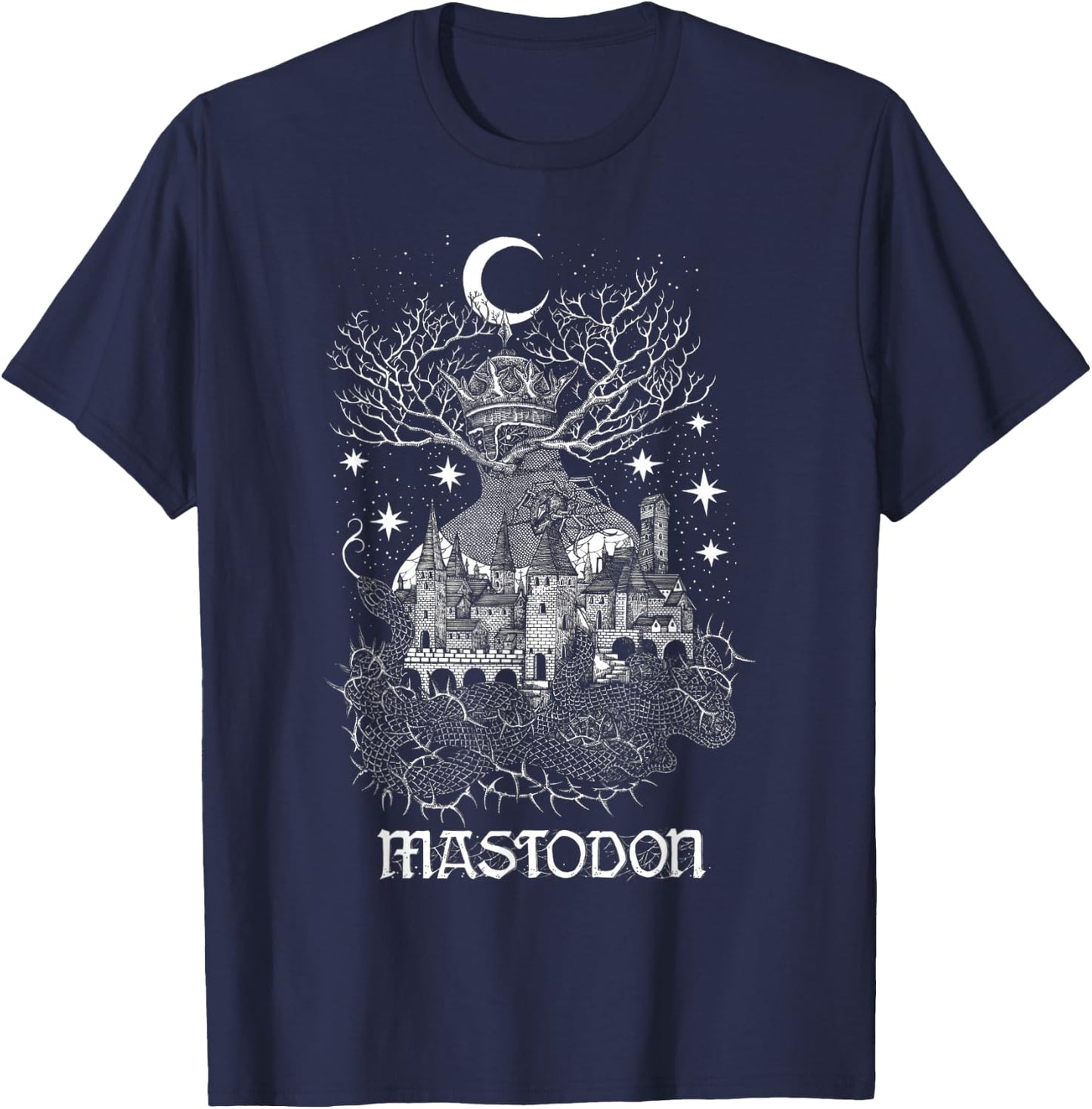 Mastodon Official Mastodon – Quiet Kingdom Black T-Shirt - T-Shirt | Navy