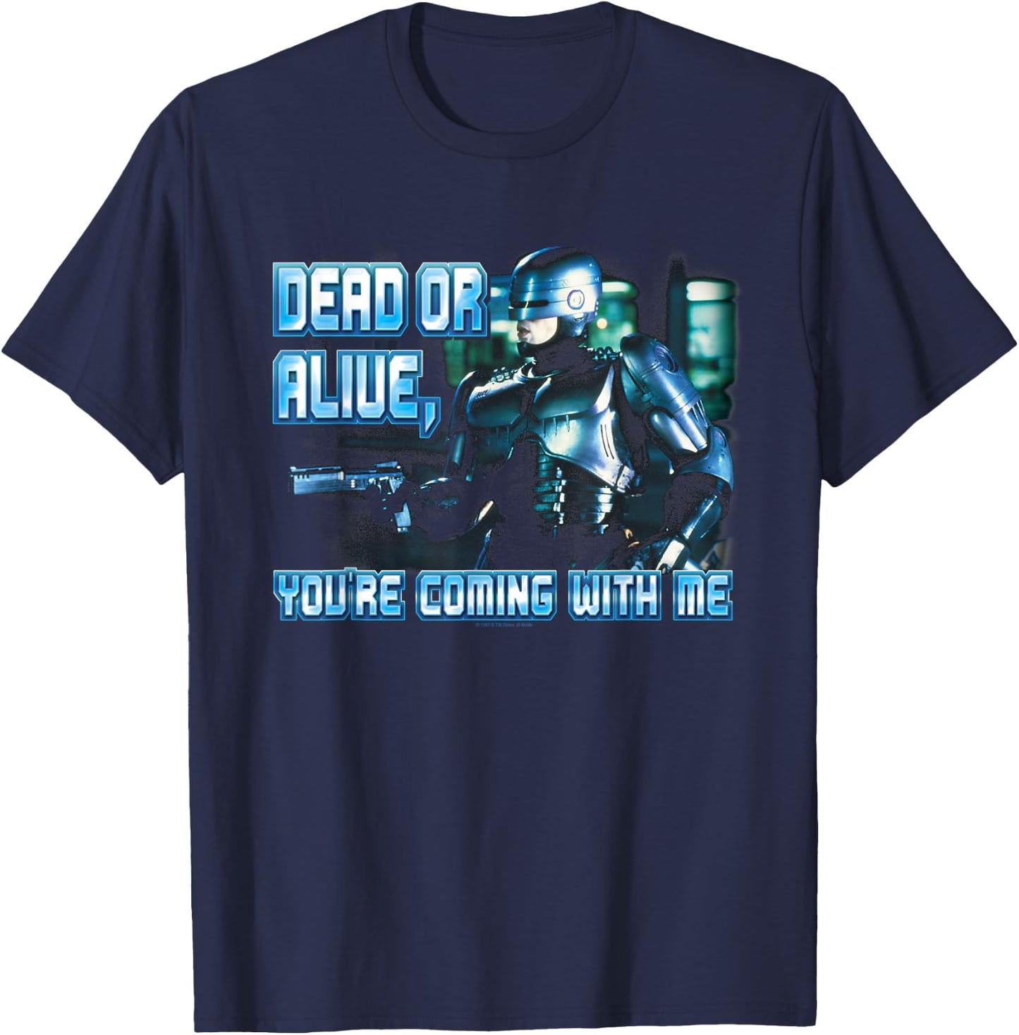 Robocop Dead or Alive T-Shirt - T-Shirt | Navy