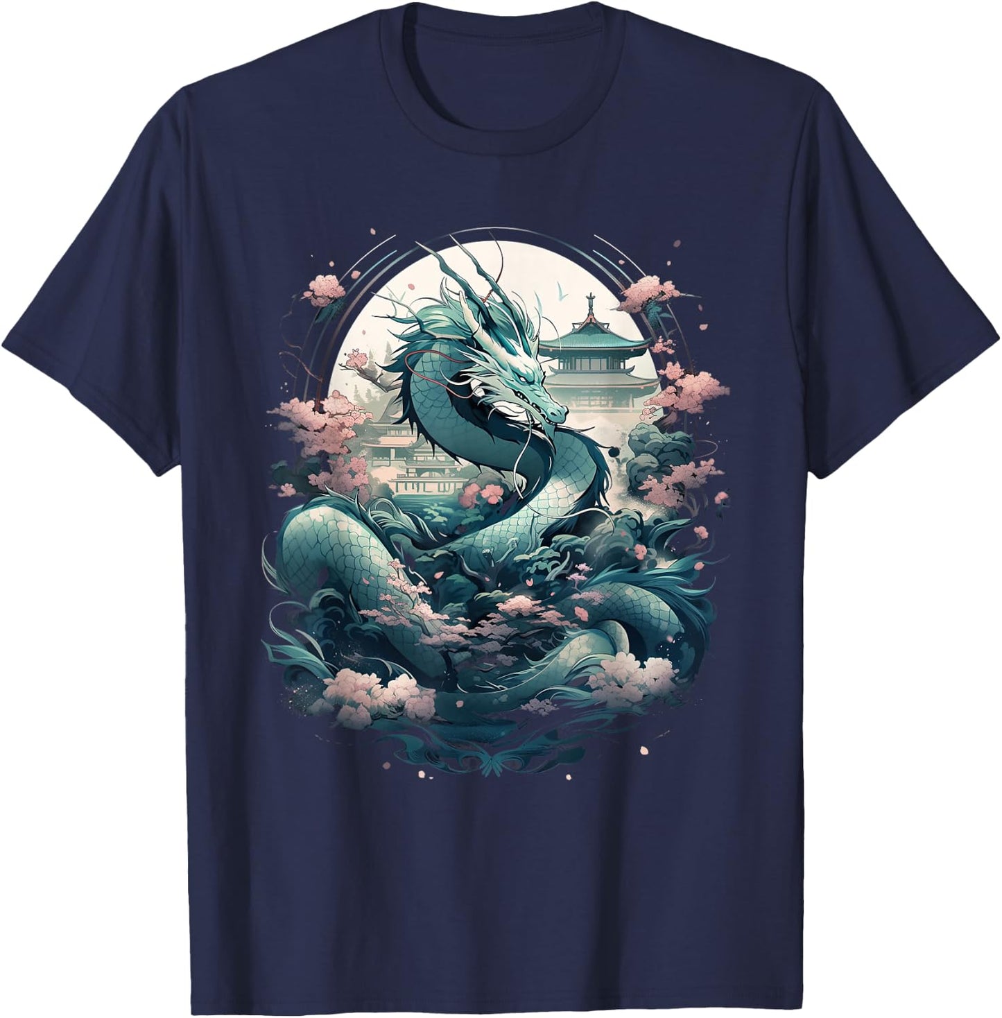 Japanese Aesthetic Dragon Japanese Art Japan Tattoo T-Shirt - T-Shirt | Navy