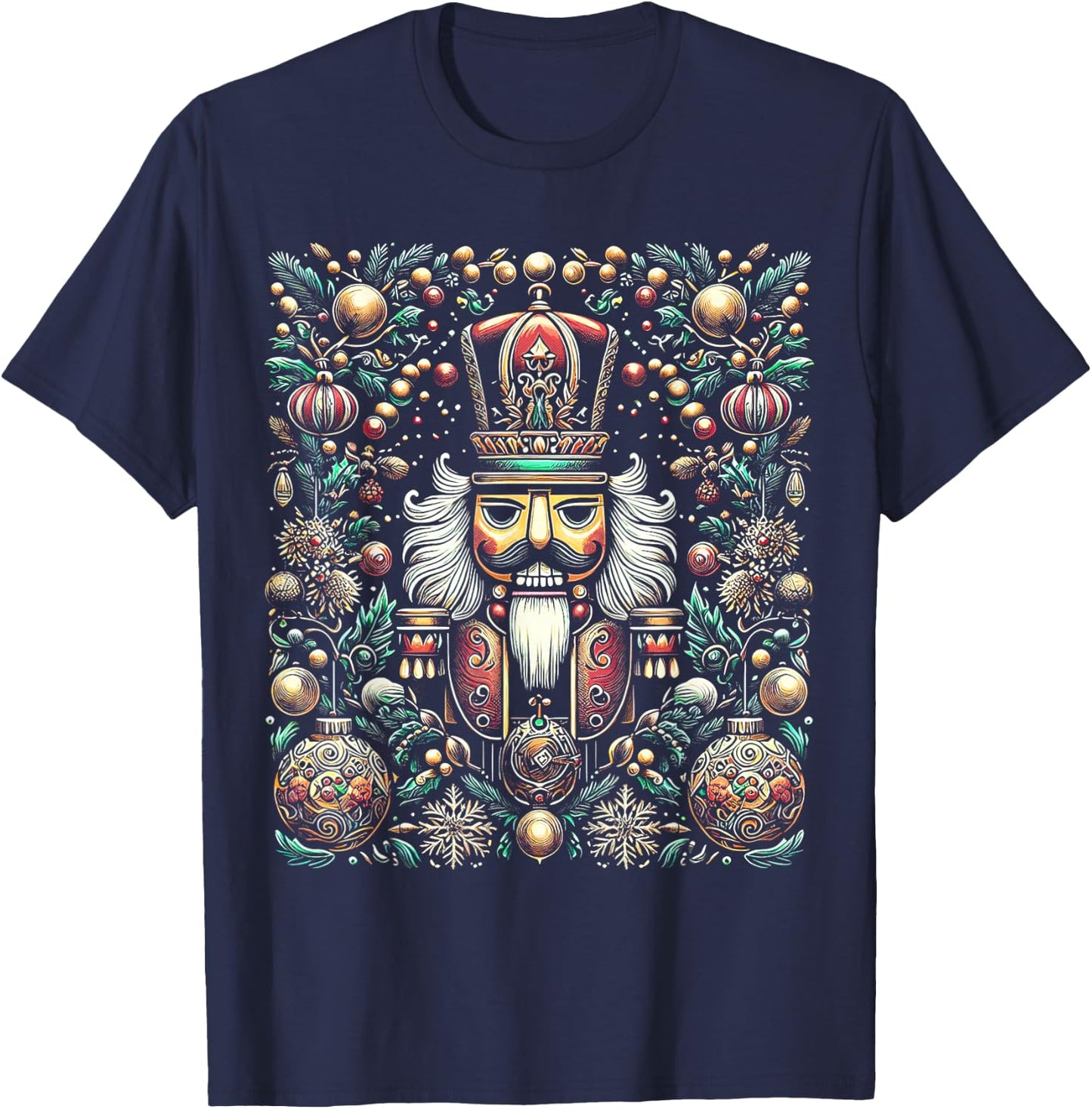 Christmas Nutcracker Merry Christmas Xmas Morning Holiday T-Shirt - T-Shirt | Navy