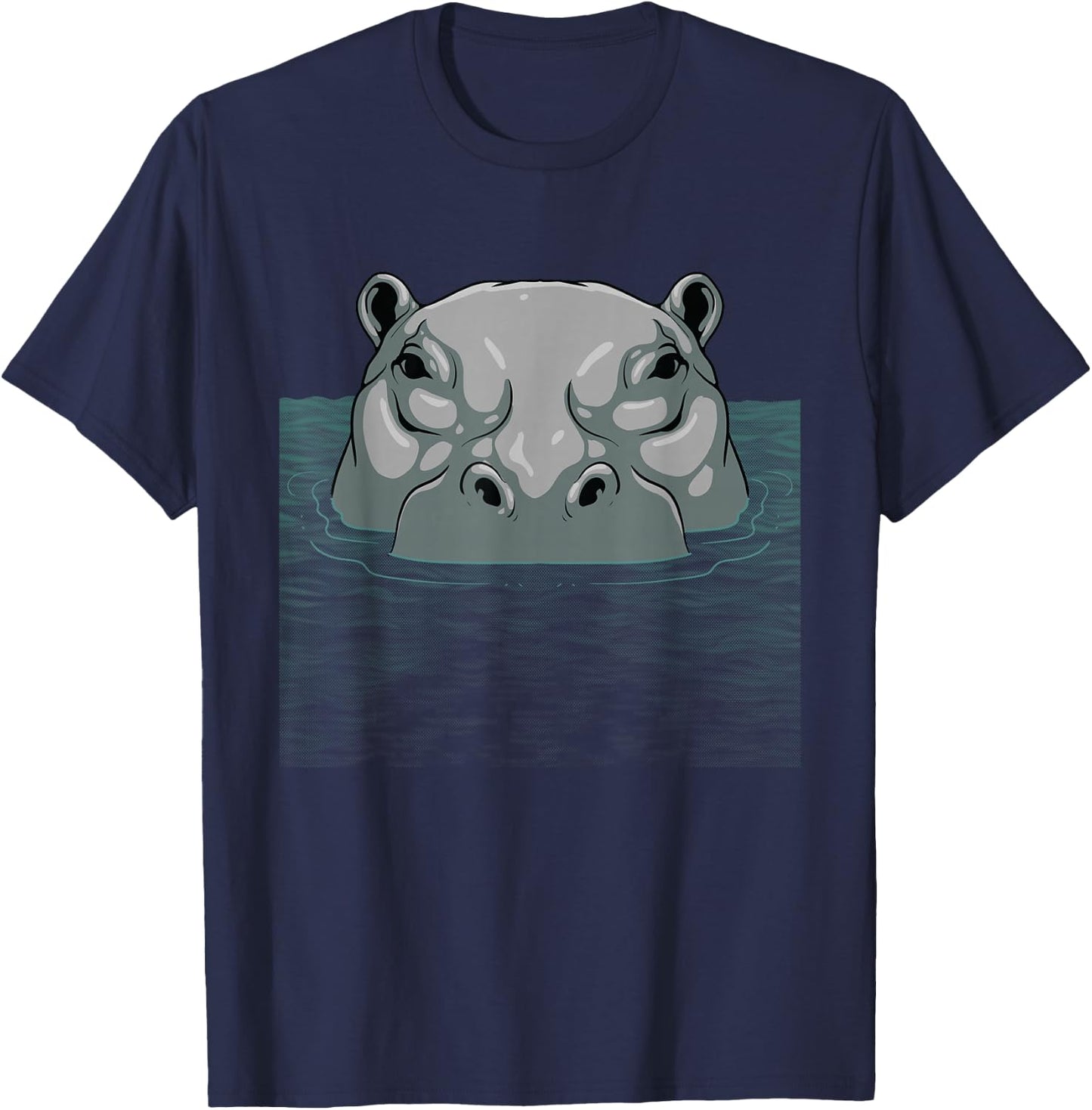 Cool Hippo Women Kids Hippopotamus Lovers Zoo Safari T-Shirt - T-Shirt | Navy