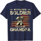 My Favorite Soldier Calls Me Grandpa | Proud Army Grandpa T-Shirt - T-Shirt | Navy