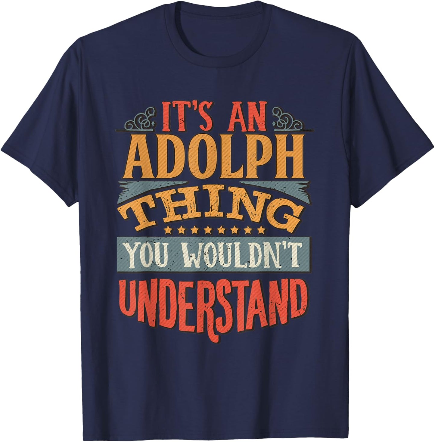 Adolph Name T-Shirt - T-Shirt | Navy