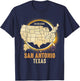 Total Solar Eclipse 2024 San Antonio Texas USA Map Colorful T-Shirt - T-Shirt | Navy