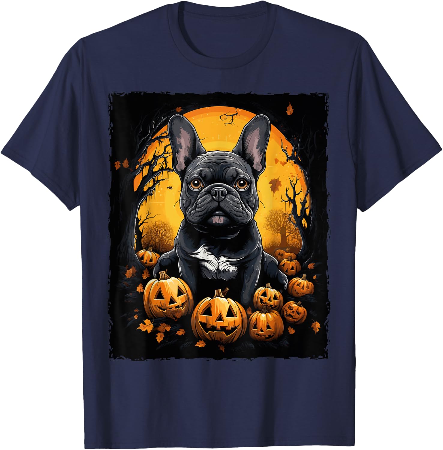 French Bulldog Halloween T-Shirt - T-Shirt | Navy